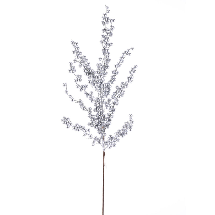 26" Silver Berry Stem