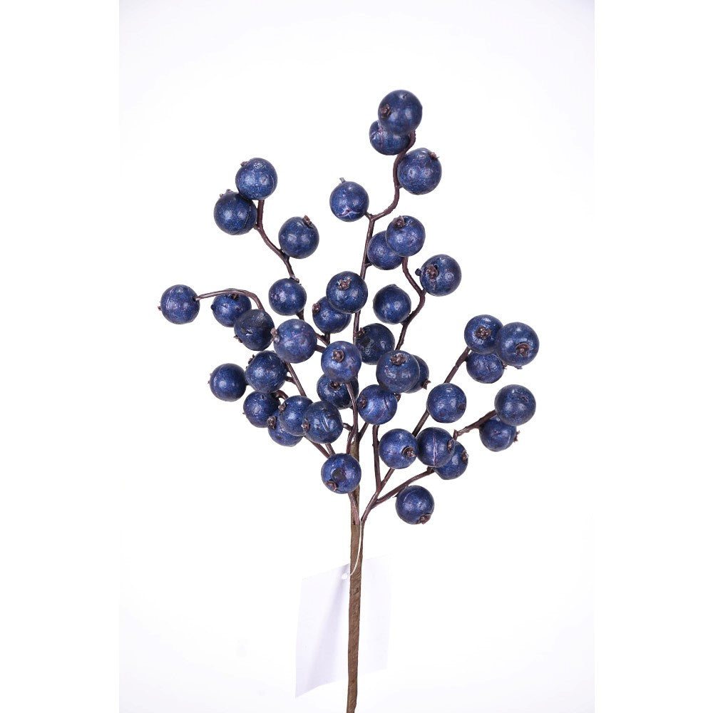12" Navy Crabapple Spray