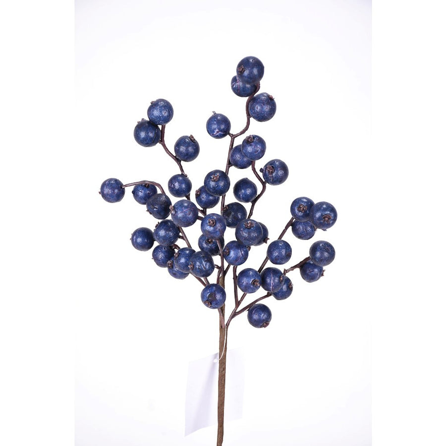 12" Navy Crabapple Spray