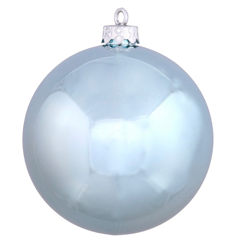 8” Baby Blue Shiny Bal Ornament