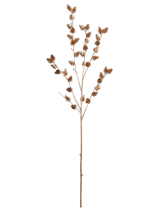 34.5" Gold/Copper Pine Cone Spray