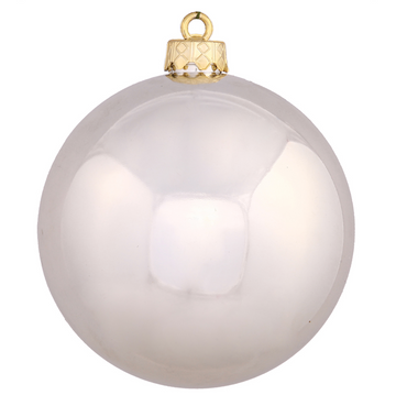 4.75" Champagne Shiny Ball Ornament (Set of 4)