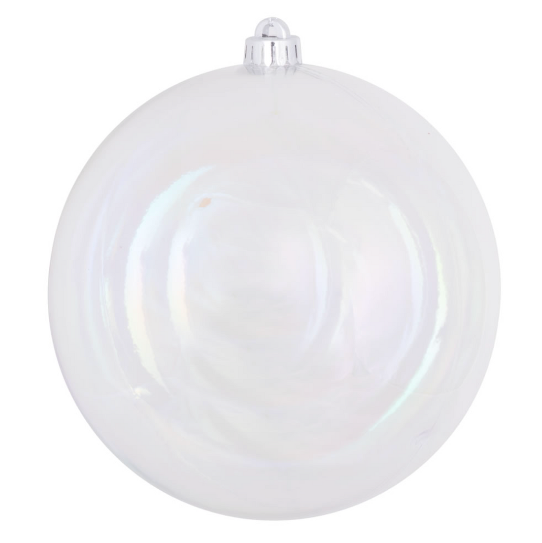 4.75" Clear Iridescent Ball Ornament (Set of 4)