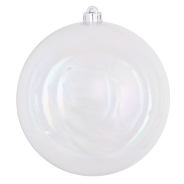 4.75" Clear Iridescent Ball Ornament (Set of 4)
