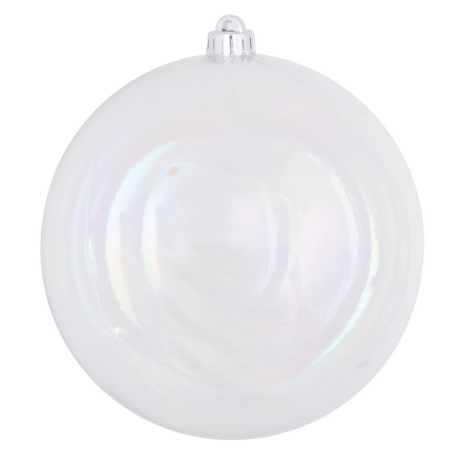 4.75" Clear Iridescent Ball Ornament (Set of 4)