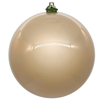 4.75" Oat Shiny Ball Ornament (Set of 4)
