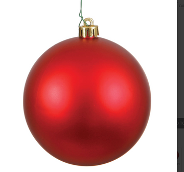 4.75" Red Matte Ball Ornament (Set of 4)