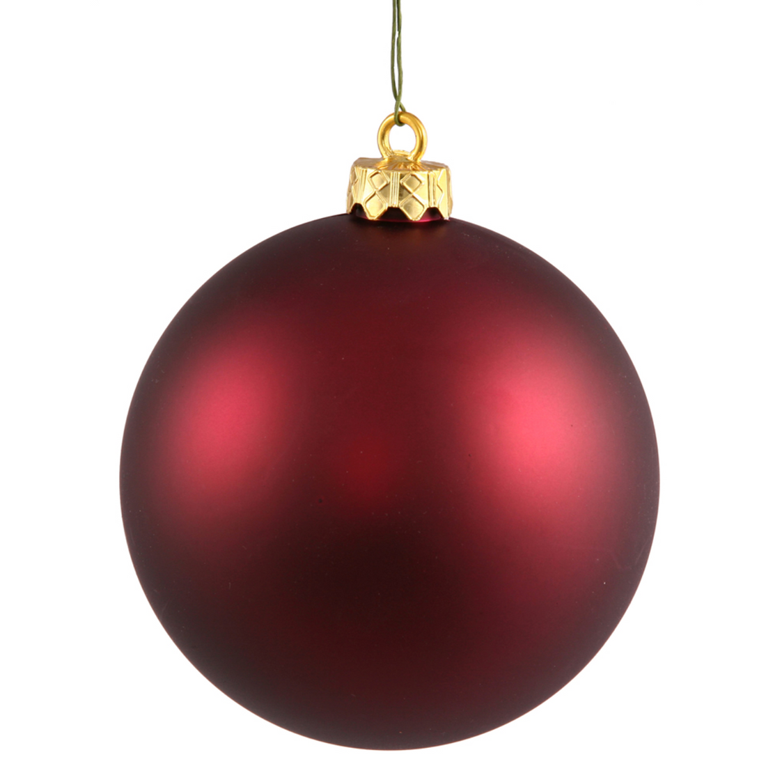 4.75" Wine/Burgundy Matte Ball Ornament (Set of 4)