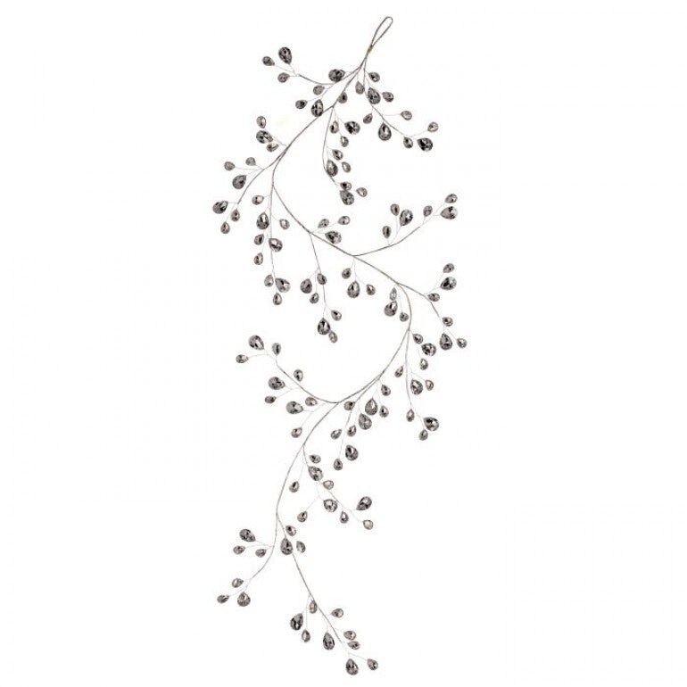 48" Silver Metal Jeweled Garland