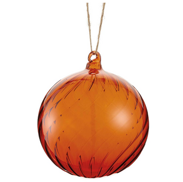 4" Cinnamon Glass Ball Ornament