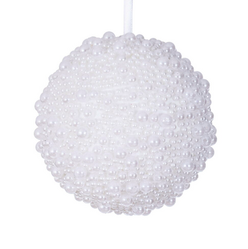 4" Pearl Ball Ornament (set of 4)