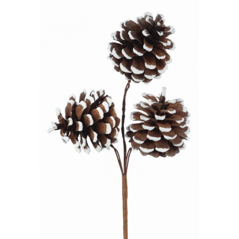 8" Frosted PInecone Stem
