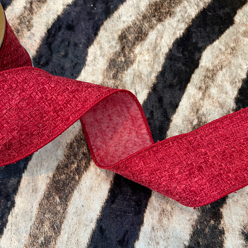 2.5” Red Wool Ribbon