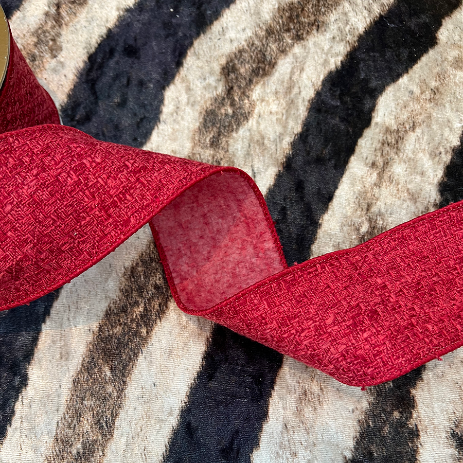 2.5” Red Wool Ribbon