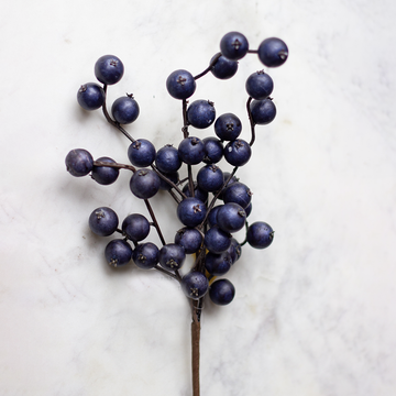12" Navy Crabapple Spray