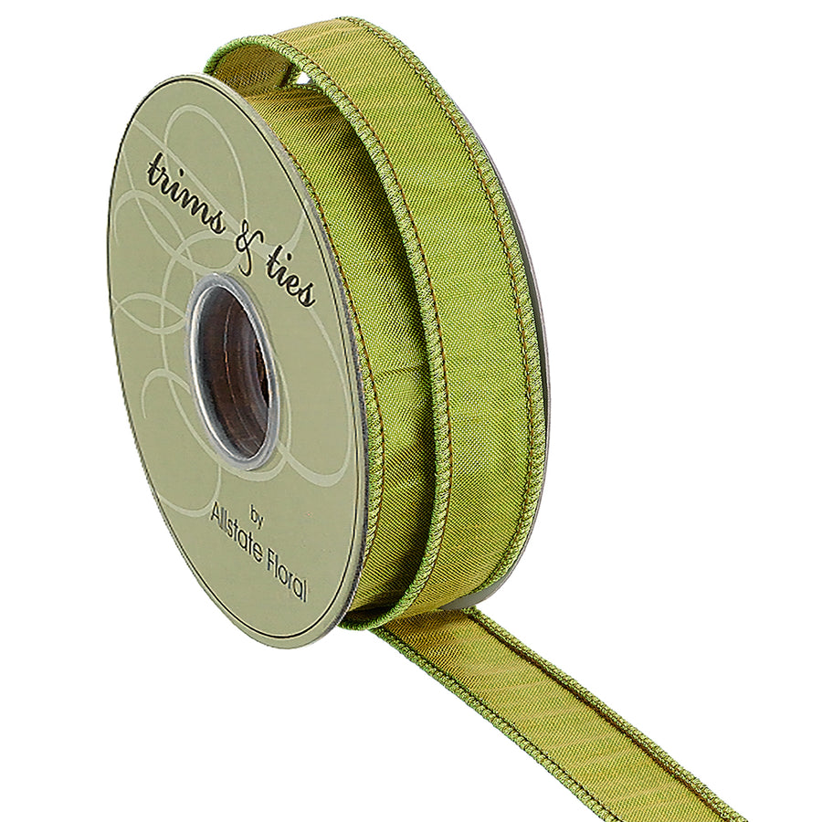 1” Green Dupion Ribbon