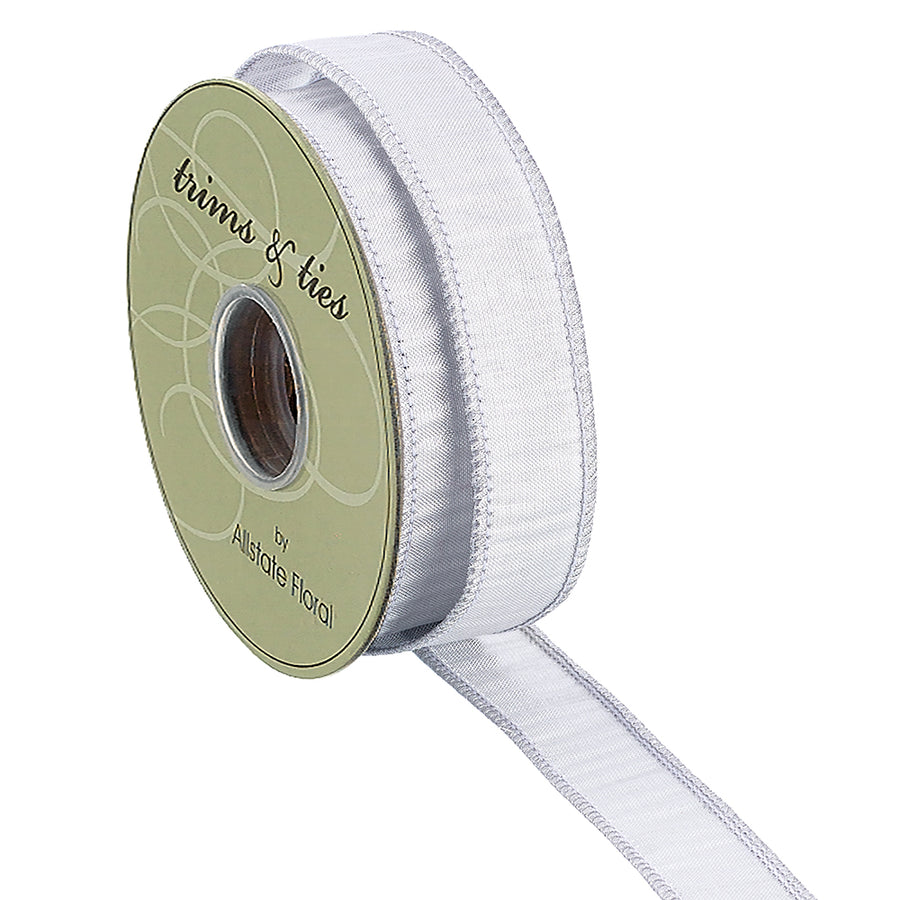 1” Silver Dupion Ribbon