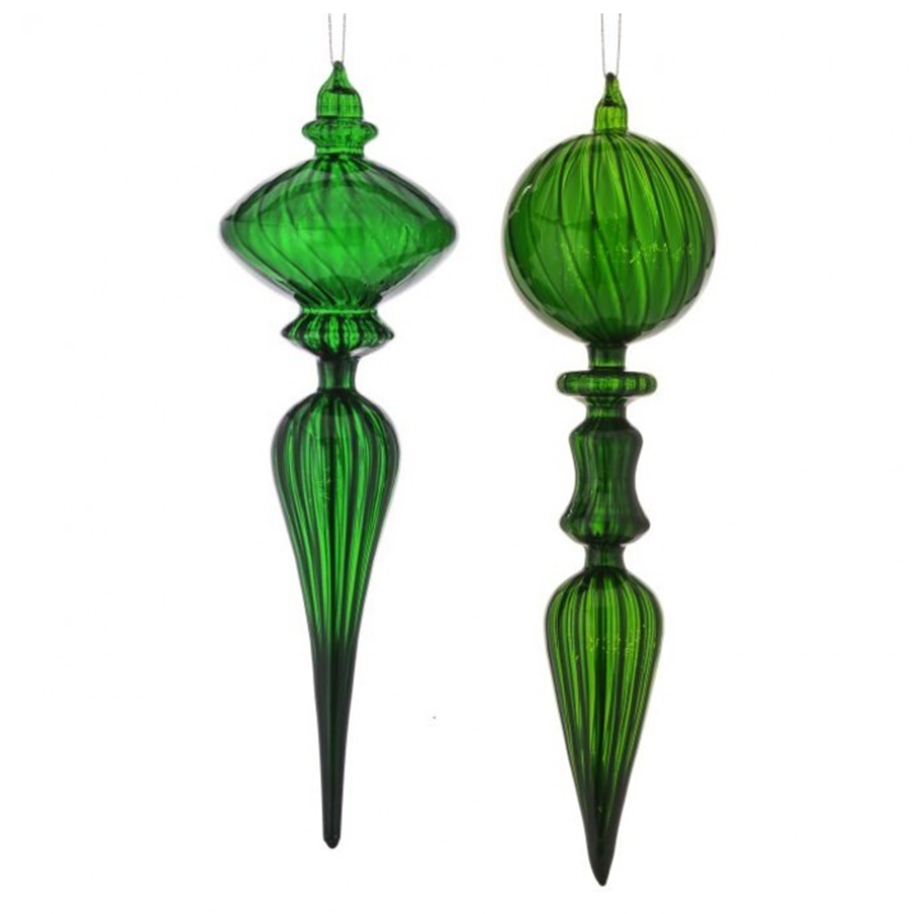 Dark Green Finial (Set of 2)
