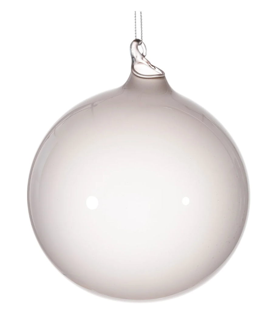 3.9” Light Gray Bubble Glass Ball