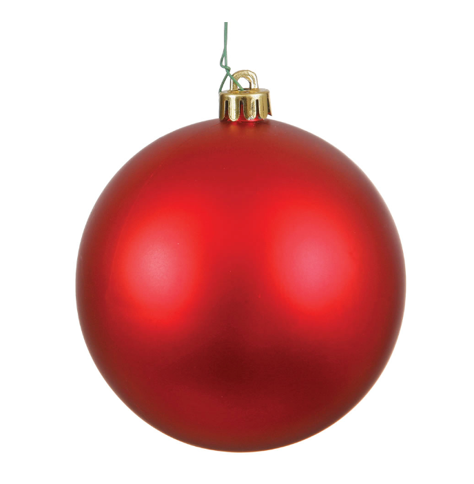 6" Red Matte Ball (Set of 4)