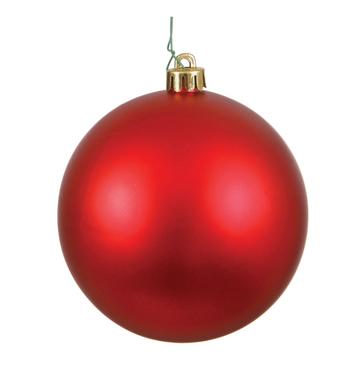 6" Red Matte Ball (Set of 4)