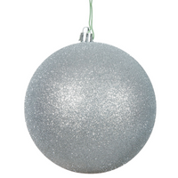 6" Green Four Finish Ball Ornament (Set of 4)