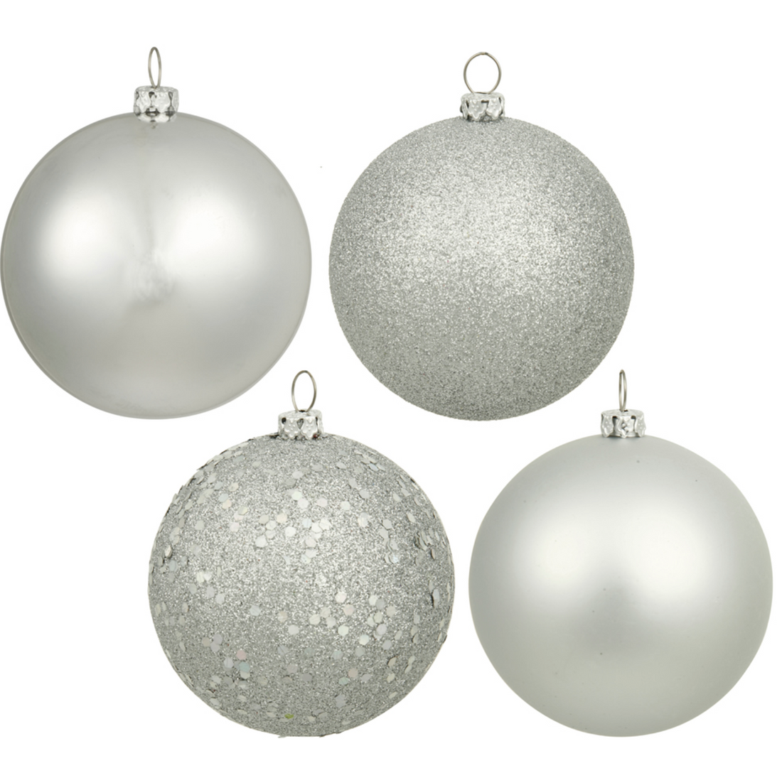 3" Silver Four Finish Ornament (Box of 32)