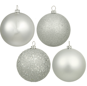 3" Silver Four Finish Ornament (Box of 32)