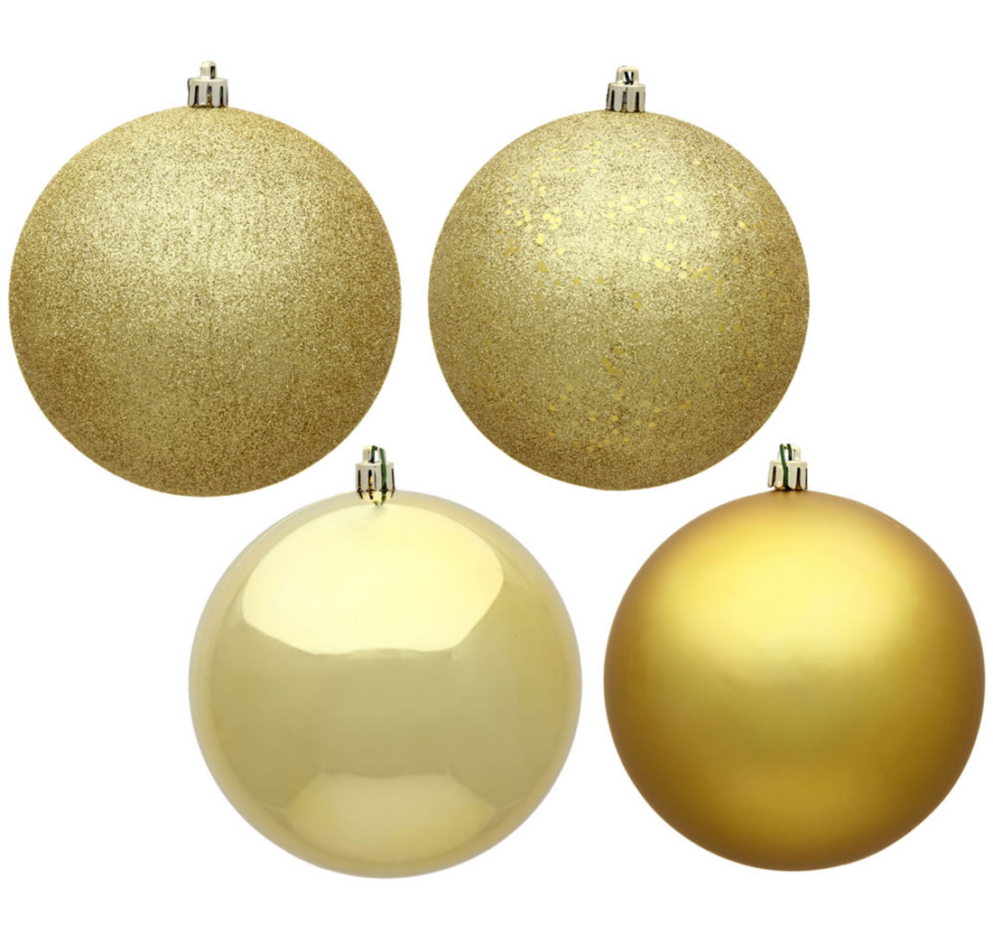 3" Gold Four Finish Ornament (Box of 32)