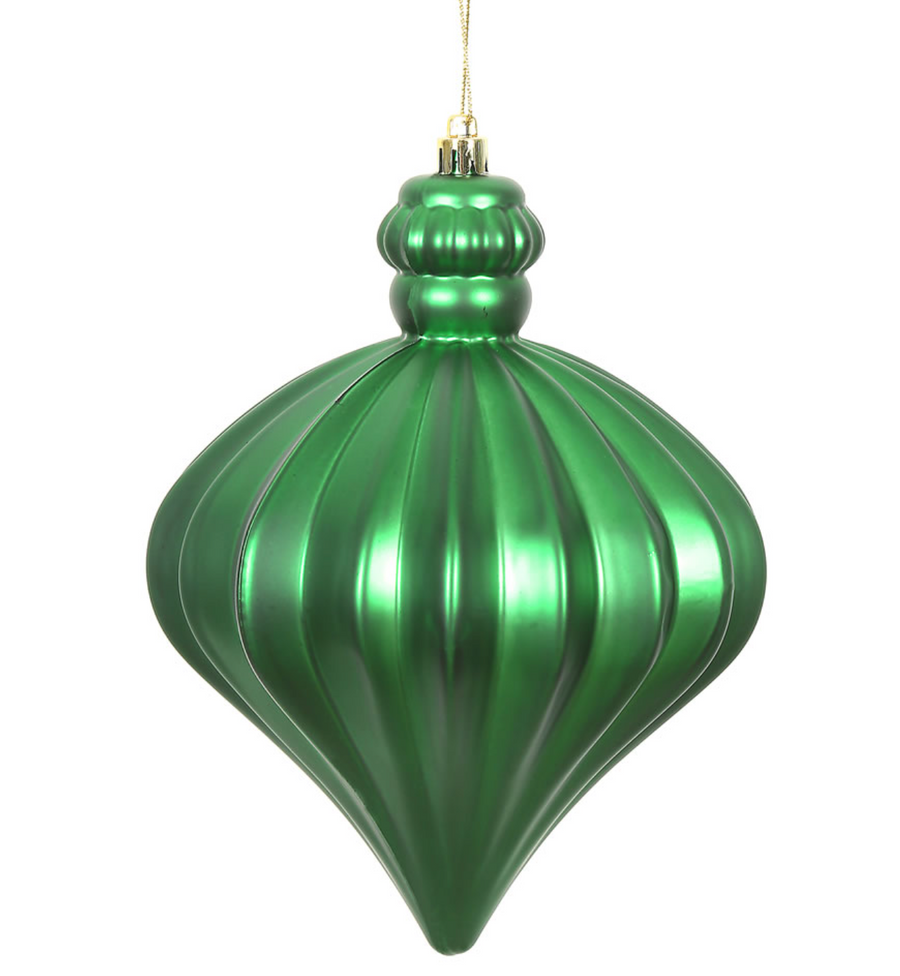 Large Matte Green Onion Ornament (Set of 4)