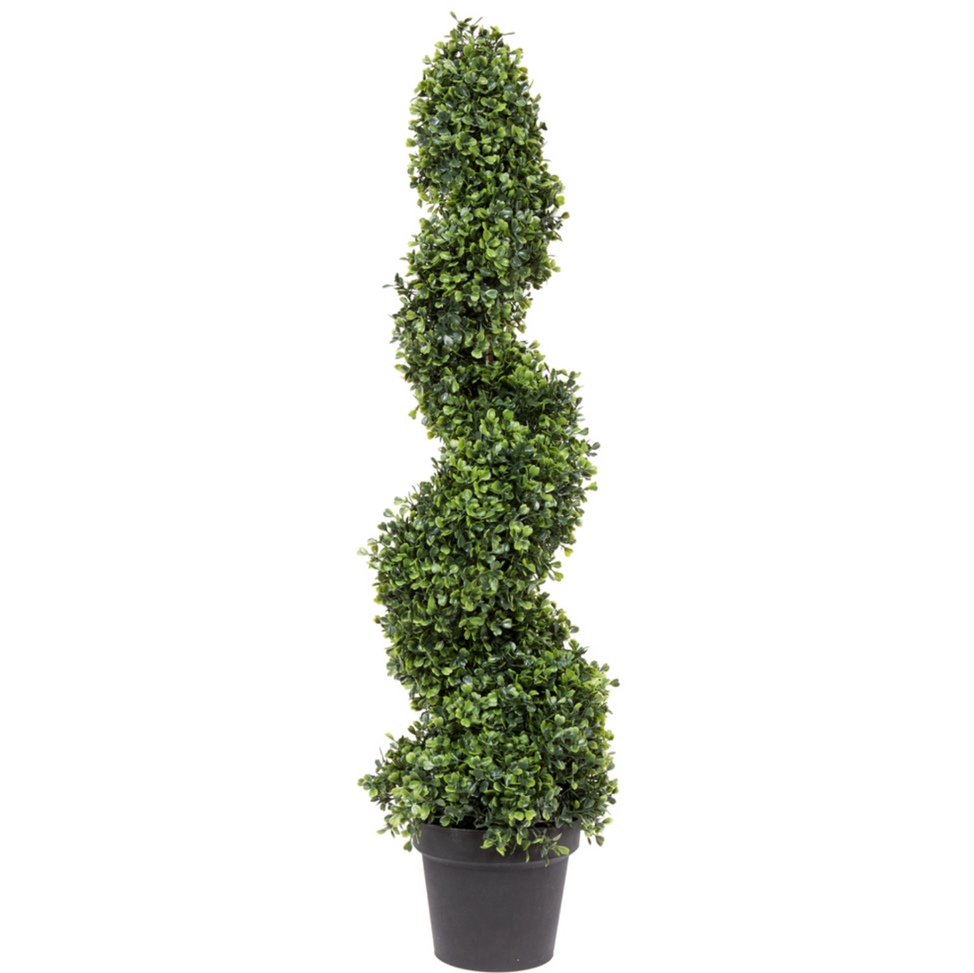 Faux Potted Spiral Boxwood