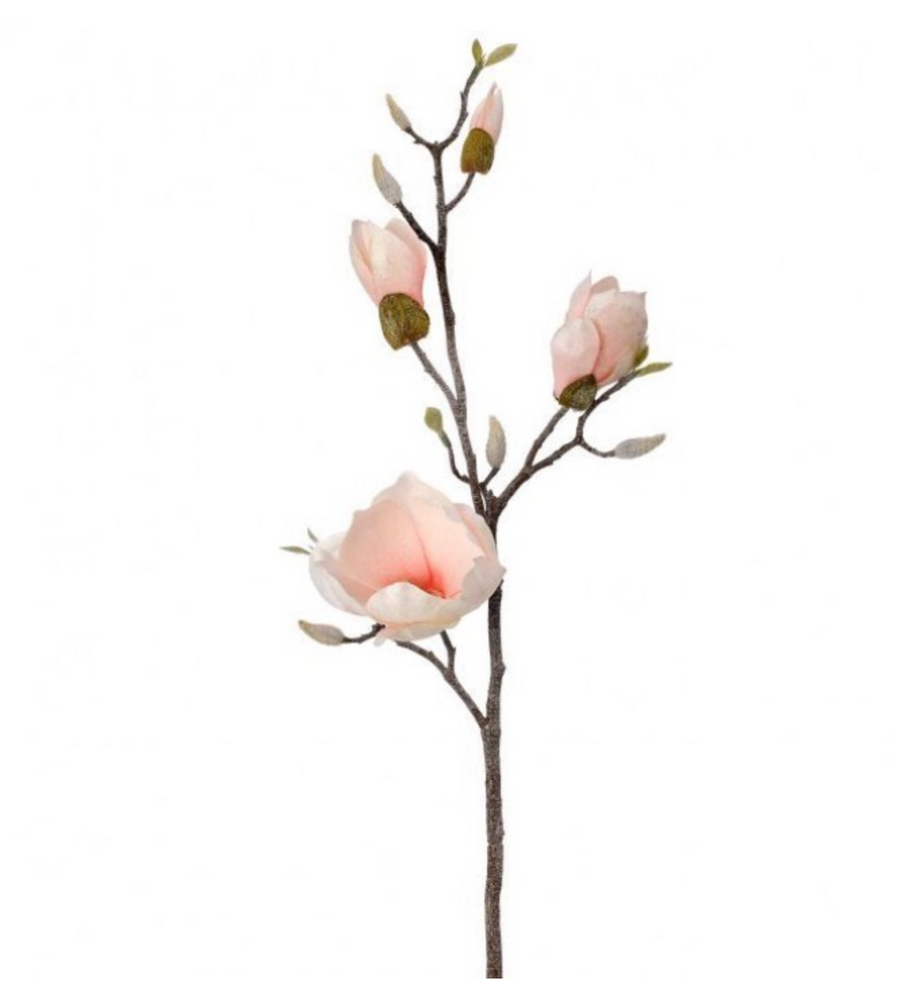 32" Blush Frosted Magnolia Spray