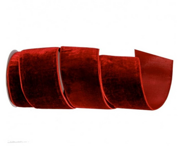 4" Burgundy Velvet Ribbon