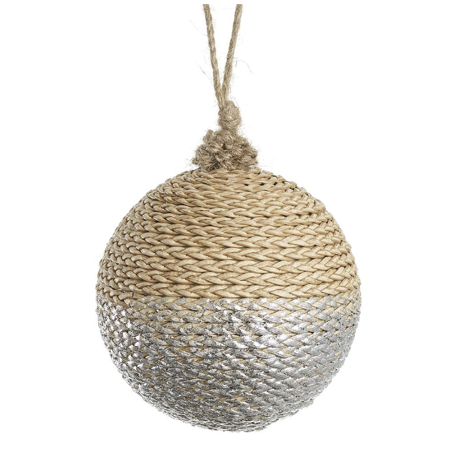 4" Metallic Braided Ball Ornament