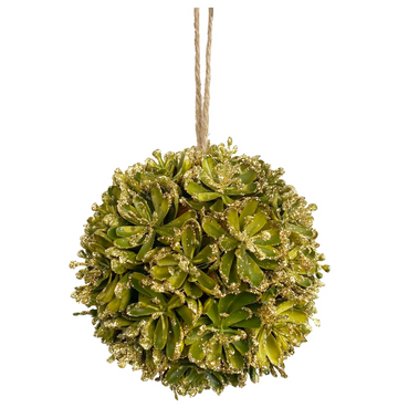 Green Seed Pod Ball Ornament