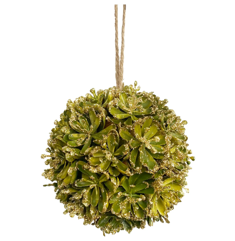 Green Seed Pod Ball Ornament