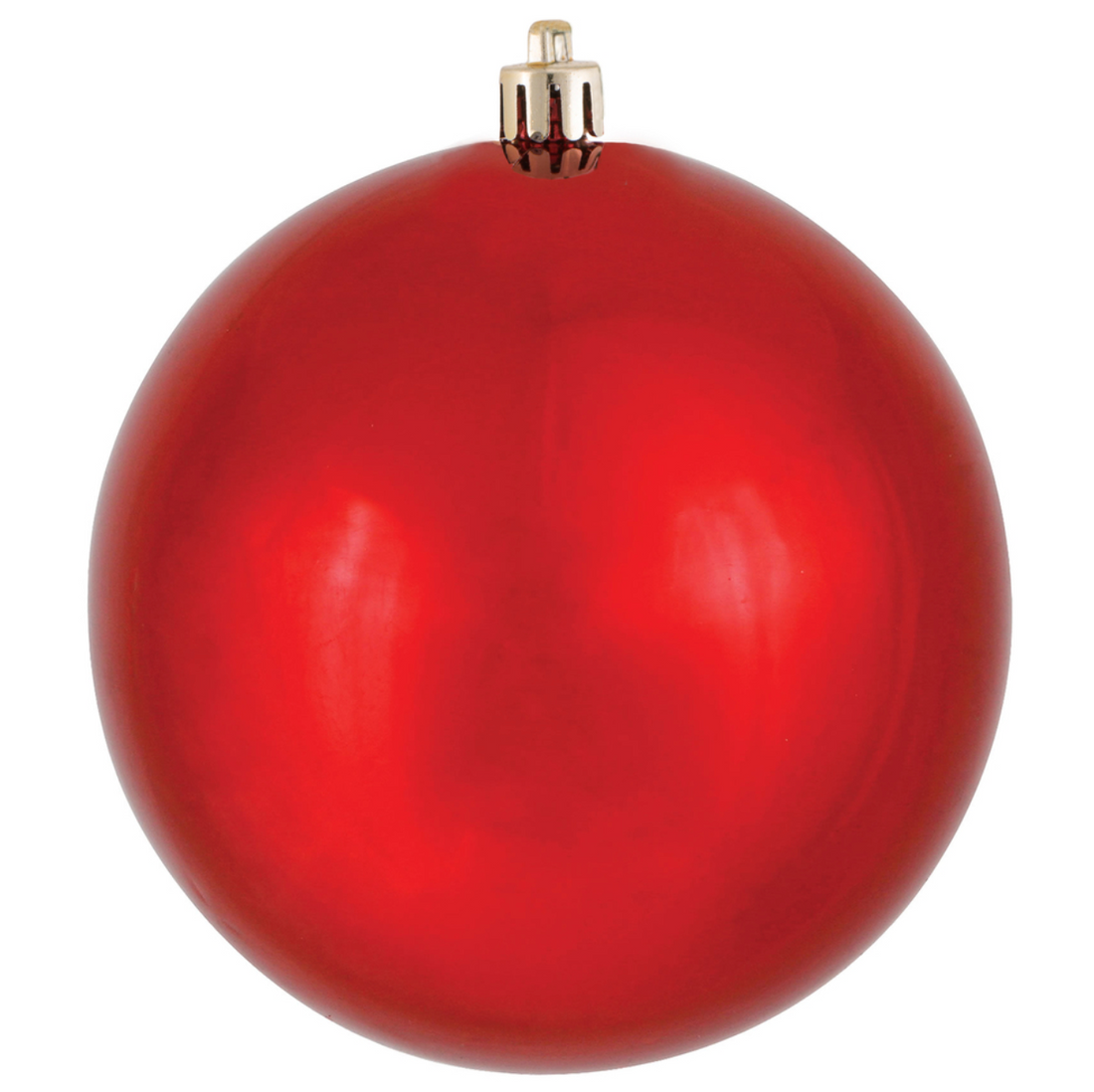 6" Red Shiny Ball Ornament (Set o f 4)