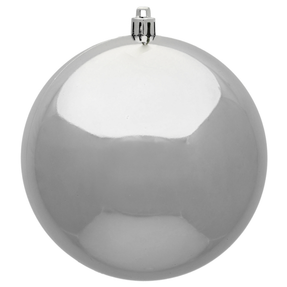 6" Silver Shiny Ball Ornament (Set o f 4)