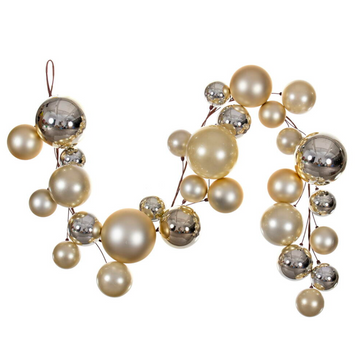 6' Champagne Ornament Garland