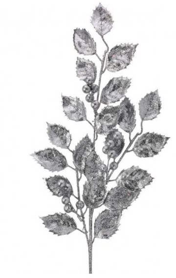 32" Silver Winter Laurel Spray
