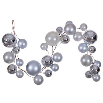 6' Silver Ornament Garland