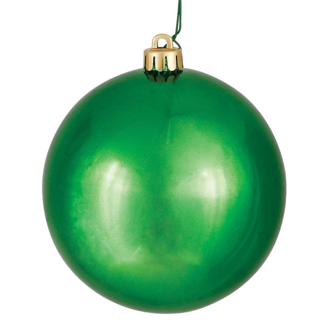 8" Green Shiny Ball Ornament