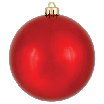 8" Red Shiny Ball Ornament
