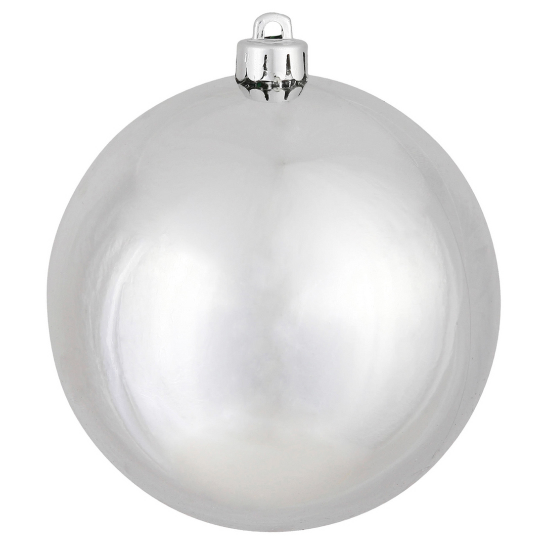 8" Silver Shiny Ball Ornament