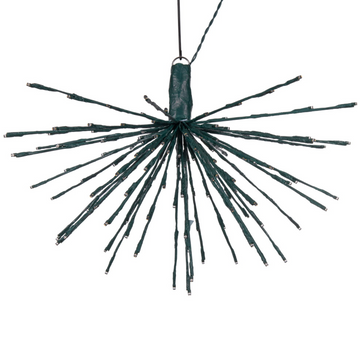 Green Starburst Warm White LED Tree Topper (160 Lights)