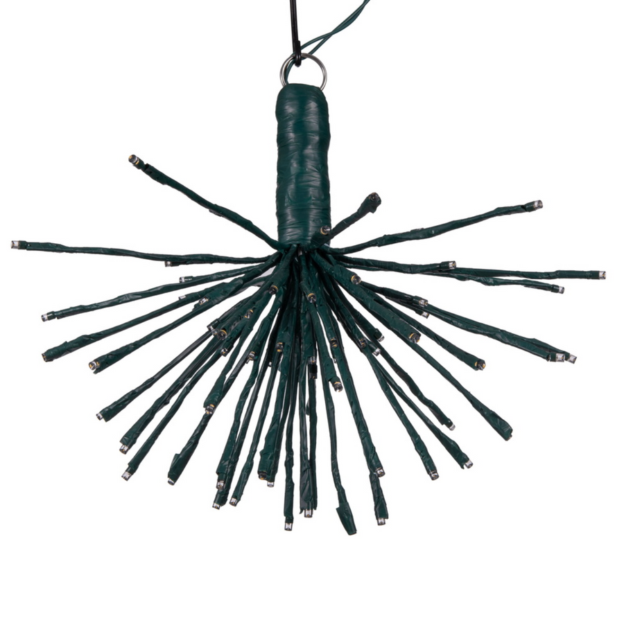 Green Starburst Warm White LED Tree Topper (80 Lights)