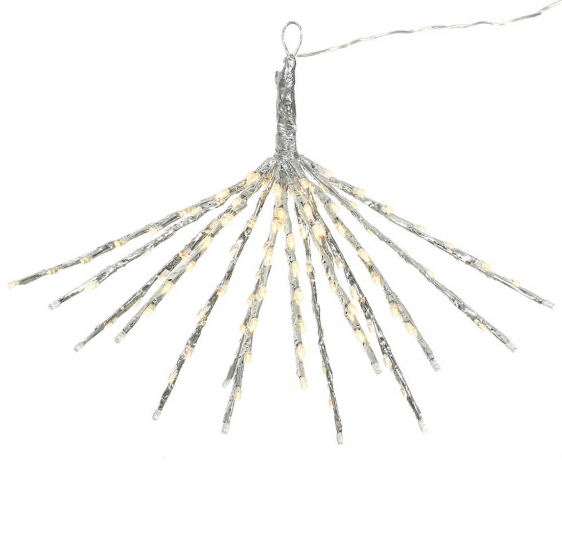 Silver Twinkle Starburst Tree Topper Warm White LED (120 Lights)