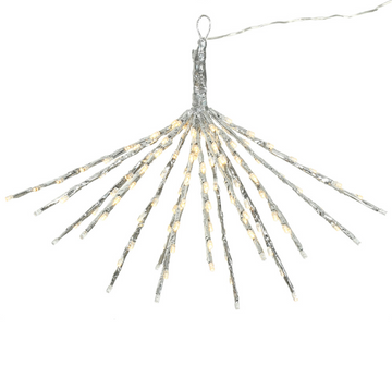Silver Twinkle Starburst Tree Topper Warm White LED (120 Lights)