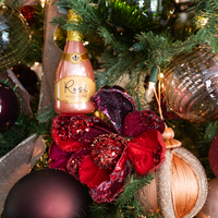Red/Burgundy Magnolia Jeweled Glitter Stem