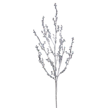 Silver Glitter Branch Iridescent